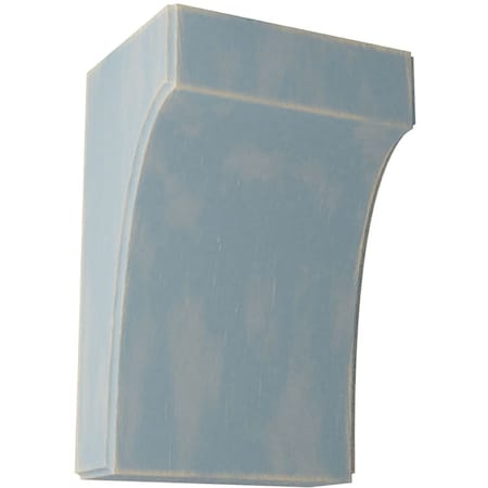 Ekena Millwork 5 1/4"W x 4"D x 8"H Clarksville Wood Vintage Decor Bracket, Driftwood Blue BKTWD05X04X08CVBU